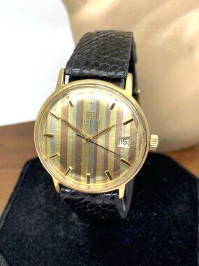 Tissot Seastar Seven Men's Watch Swiss Automatic Vintage Striped Dial Leather